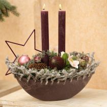 daiktų Kūginės žvakės vienspalvės žvakės bordo 50x300mm 4 vnt