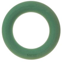 daiktų OASIS® Gėlių putplasčio vainiko žiedai, žali, aukštis 3 cm, Ø 25 cm, 6 vnt.