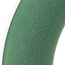 daiktų OASIS® Gėlių putplasčio vainiko žiedai, žali, aukštis 3 cm, Ø 25 cm, 6 vnt.