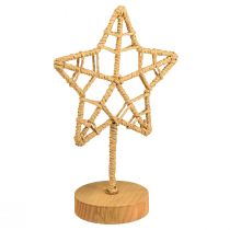 daiktų Žvaigždžių apdaila metalinis medžio stovas natūralaus pluošto Ø15cm 2vnt