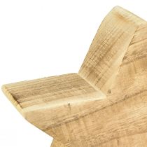 daiktų Kaimiška dekoratyvinė žvaigždė, pagaminta iš paulownia medienos - natūralaus medžio išvaizda, 25x8 cm - universalus kambario dekoravimas