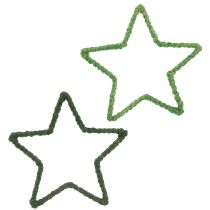 daiktų Žvaigždės džiutas kalėdiniam papuošimui puansetijos žalias 15cm 8 vnt