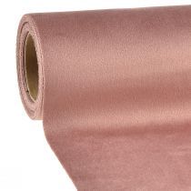 daiktų Aksominė staltiesė senovinė rožinė, 28×270cm - Elegantiškas staltiesės dekoratyvinis audinys Jūsų šventinio stalo dekoravimui