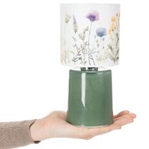 daiktų LED stalinė lempa su gėlių raštu stilingam svetainės apšvietimui, 23 cm