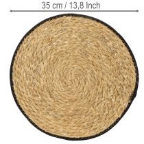 daiktų Stalo padėkliukas, apvalus, Ø35cm, 4 vnt., iš melsvų žolės