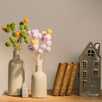 daiktų Džiovinti Craspedia gėlių kamuoliukai stilingoms rudens dekoracijoms, 55 cm, 20 vnt.