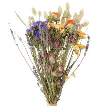 daiktų Džiovintų gėlių puokštė violetinės oranžinės jūros levandos grūdeliai 55cm