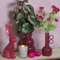 daiktų Moderni, meniška vaza su ilgu kakleliu ir apvaliomis rankenomis stilingam interjerui, 24 cm