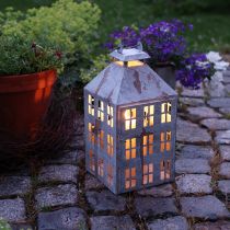 daiktų Vintažinis dekoratyvinis žibintuvėlis metalinis šviesos namas Shabby Chic H35cm