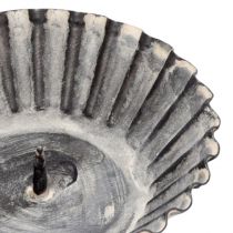 daiktų Vintažinis žvakių laikiklis stulpinėms žvakėms įkišti pilkas Ø8,5cm 4 vnt.