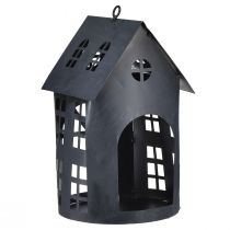 daiktų Paukščių namelis senovinis pilkas metalas 30x15 cm