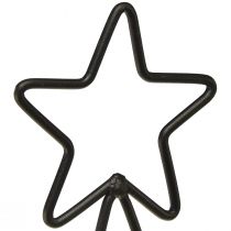 daiktų Metalinė eglutė su žvaigždute ir padėklu - 25x18x66 cm - Šiuolaikinė šventinė puošmena