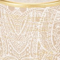 daiktų Stiklinė žvakučių laikiklis su Paisley raštu, Ø8cm, aukštis9cm, 2 vnt.