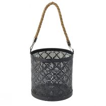 daiktų Žibinto metalinė dekoratyvinė žibinto rankena antracitinė Ø16cm 2vnt