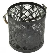 daiktų Žibinto metalinė dekoratyvinė žibinto rankena antracitinė Ø16cm 2vnt
