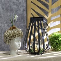 daiktų Žibintas metalinis žibintas su stiklo antracitu Ø23cm H27cm