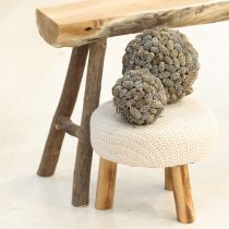daiktų Kūgio rutulys alksnio kankorėžiams kabinti, baltai dažytas, 12 cm