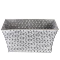 daiktų Cinko dubuo su rombo formos raštu 30 cm × 18 cm, aukštis 15 cm