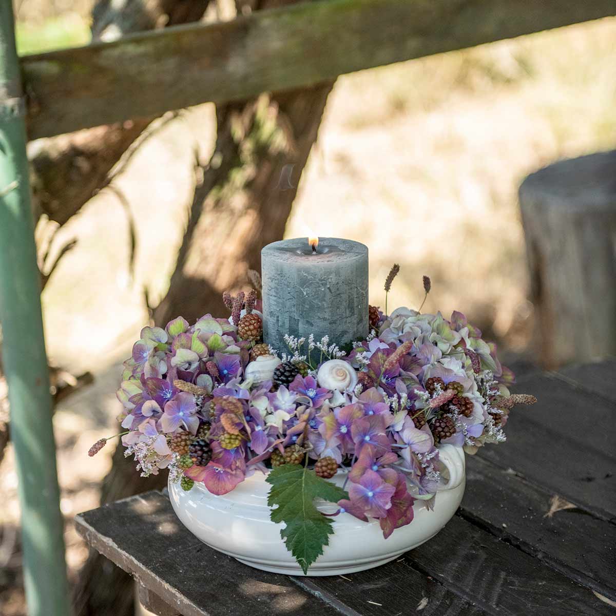 Gėlių vazonas su rankena cachepot keraminis augalų vazonas baltas Ø26,5cm