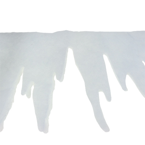 Varveklis deko baltas su blizgučiais 2m