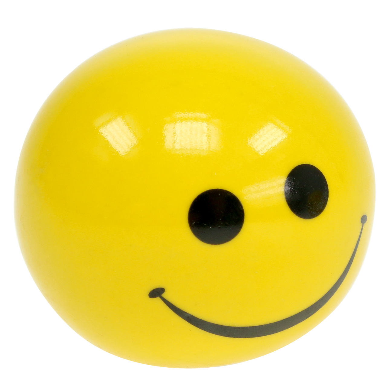 Keraminis rutulys su šypsenėle geltona Ø5cm H4,5cm 6vnt