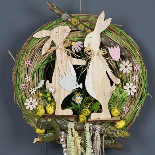Floristik24 Dekoratyvinė figūrėlė medinis zuikis 27cm - 31cm 2vnt