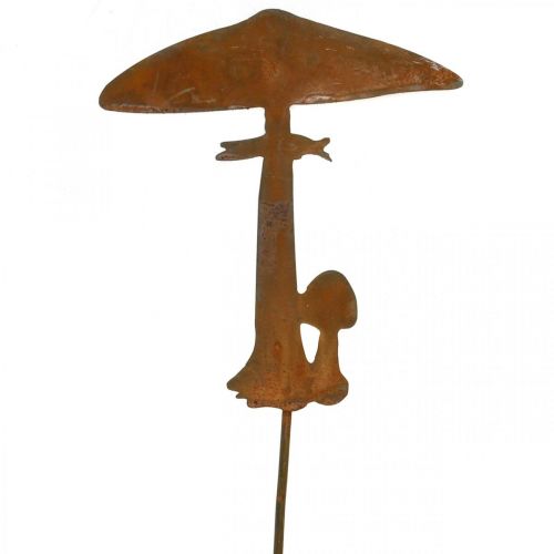 Floristik24 Rust deco grybų sodo kuolas metalinė rudens puošmena 44cm