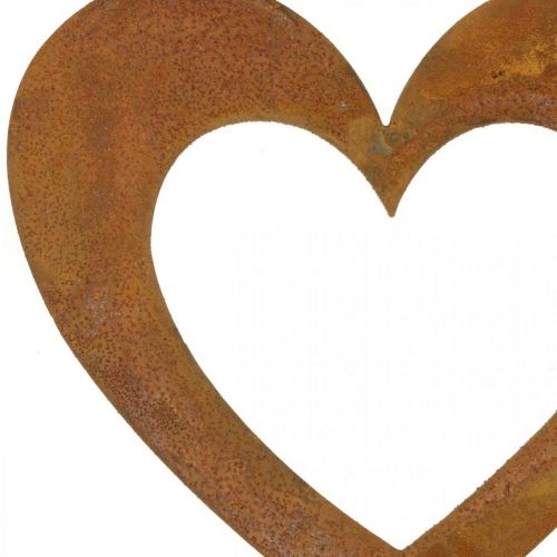 daiktų Širdies rūdžių sodo puošmena metalinė širdelė 10cm 12vnt