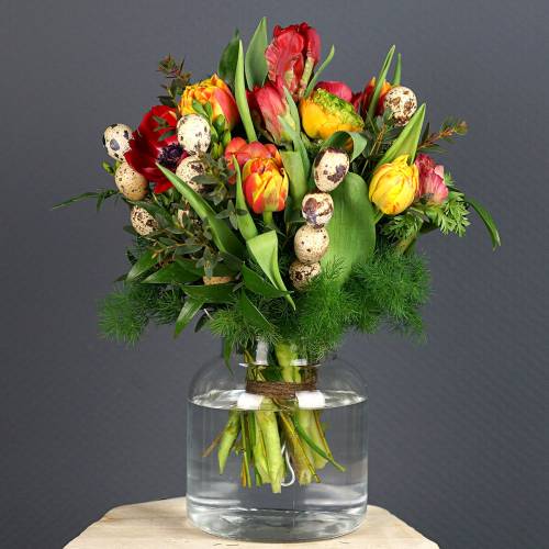 Floristik24 Stiklinė vaza Ø14cm H16,5cm