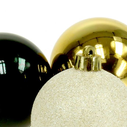 daiktų Kalėdinis niekučių mišinys juodas, auksinis Ø6cm 30vnt