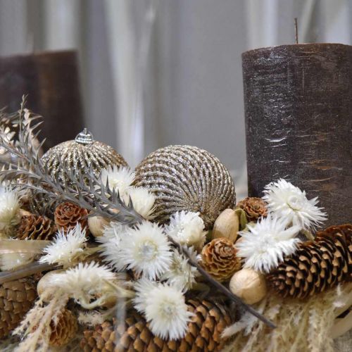 Floristik24 Kalėdinis kamuolys šampano korio medžio rutulys Ø8cm 6vnt