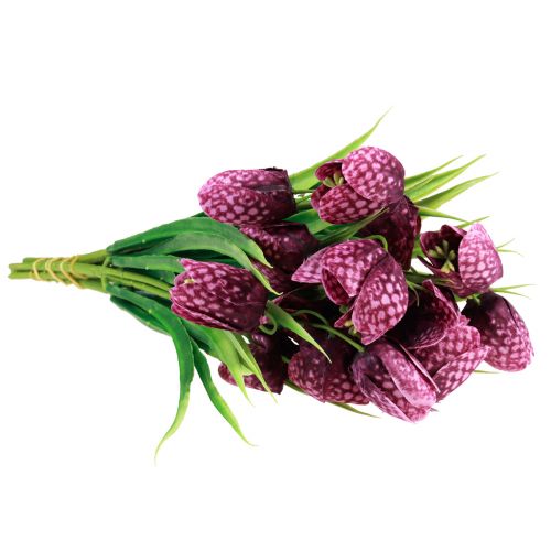 daiktų Fritillaria purpurinė languota lentinė gėlė Dirbtinės gėlės 28cm 6 vnt