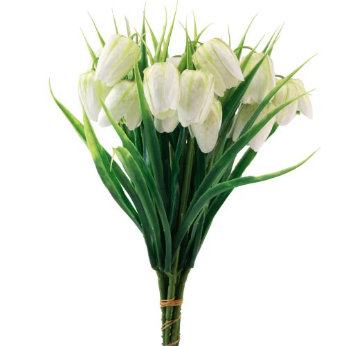 daiktų Fritillaria balta šachmatų gėlė Dirbtinės gėlės 38cm 6vnt