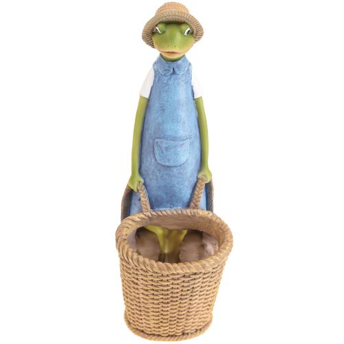 daiktų Frog deco plantatorius polirezininis stalo dekoravimas vasarinis H31,5cm