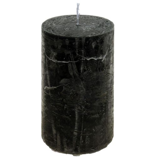 Juodos žvakės spalvotos stulpinės žvakės 50x100mm 4vnt