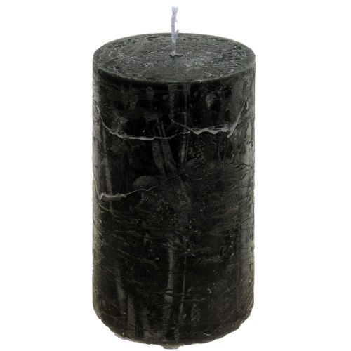 Juodos žvakės vienspalvės stulpinės žvakės 50x100mm 4 vnt