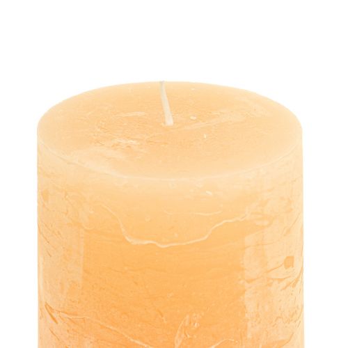 daiktų Žvakės abrikosinės šviesios stulpinės žvakės 85×150mm 2vnt