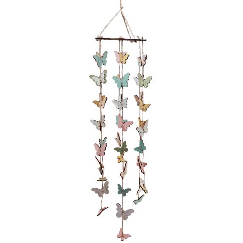 daiktų Vėjo varpelio dekoravimas drugeliai langų dekoravimas medis Ø15cm 55cm