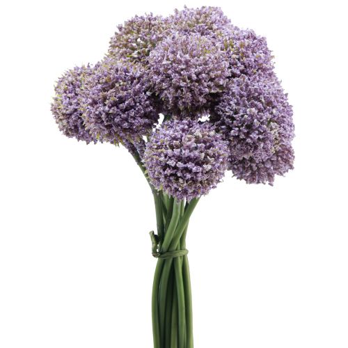 Floristik24 Dirbtinės gėlės rutulinė gėlė allium dirbtinė violetinė 25cm 12vnt