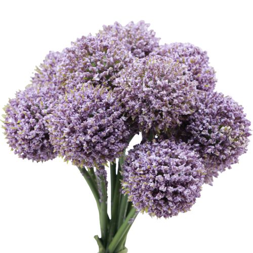 Floristik24 Dirbtinės gėlės Kamuolys Gėlė Allium Dirbtinė violetinė 25cm 12 vnt
