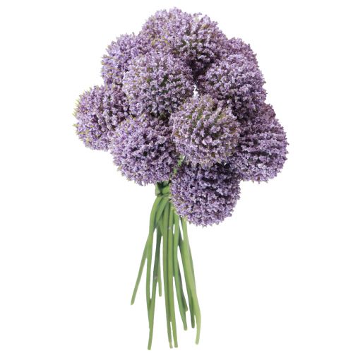 Floristik24 Dirbtinės gėlės Kamuolys Gėlė Allium Dirbtinė violetinė 25cm 12 vnt
