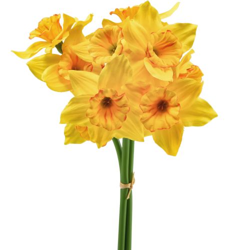 daiktų Narcizų puošmena dirbtinės gėlės geltoni narcizai 38cm 3vnt
