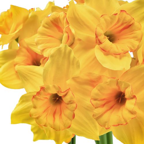 daiktų Narcizų puošmena dirbtinės gėlės geltoni narcizai 38cm 3vnt
