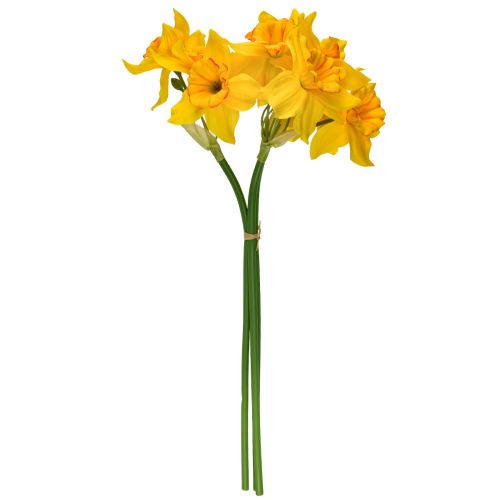 daiktų Narcizų puošmena dirbtinės gėlės geltoni narcizai 38cm 3 vnt