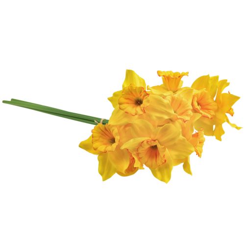 daiktų Narcizų puošmena dirbtinės gėlės geltoni narcizai 38cm 3 vnt