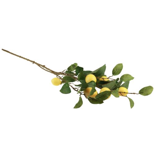 daiktų Dekoratyvinė citrinos šakelė su 6 dirbtinėmis citrinomis 100cm