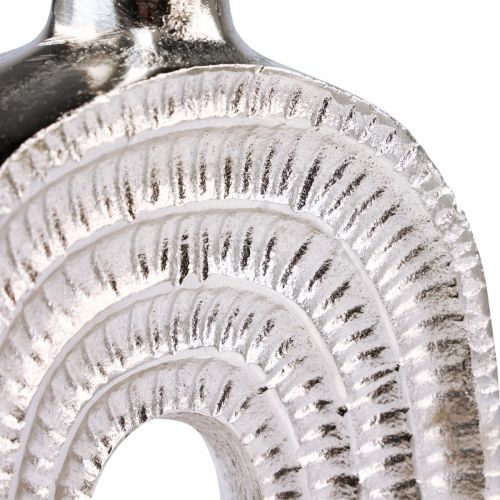 Floristik24 Dekoratyvinė vaza sidabrinė metalinė vaza sraigės kiauto spiralė H31cm