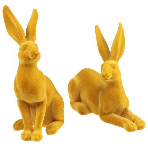 Velykų zuikio puošmena triušio figūra karis Velykų zuikio pora 16cm 2 vnt