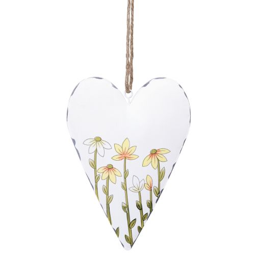 daiktų Širdelės Metalinės Baltos Kabanti Country Style 14×1,5×20cm 2 vnt