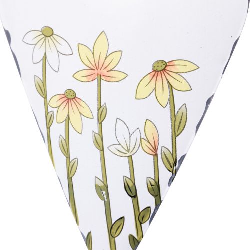 daiktų Širdelės Metalinės Baltos Kabanti Country Style 14×1,5×20cm 2 vnt
